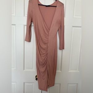 FashionNova Blush Pink Midi Dress